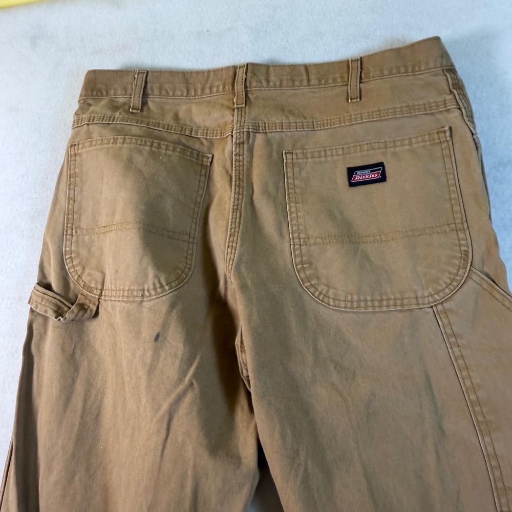 Genuine Dickies Mens Carpenter‎ Pants Brown Duck Canvas Utility Workwear 36x30
